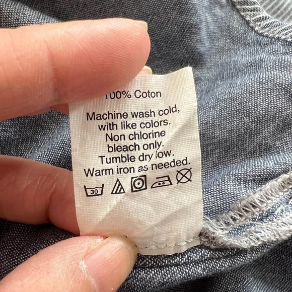 Madewell Navy Oversized Boxy Cotton Courier Shirt in Lilydale Stripe Sz XS - Picture 13 of 13